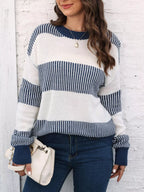 Full Size Block Dropped Shoulder Sweater Plus (6)