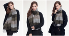 Cashmere Striped Checked Shawl photo 2