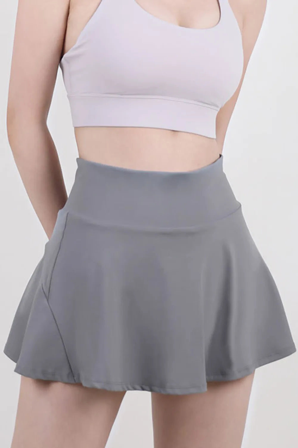 High Waist Pleated Active Skirt (9)