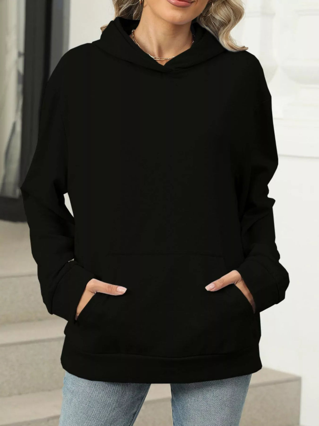 Kangaroo Pocket Long Sleeve Hoodie (11)