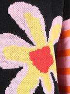 Floral Striped Crew Neck Sweater (14)