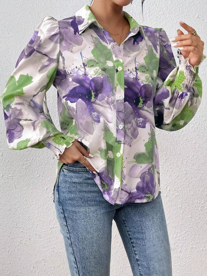 Floral Print Long Sleeve Shirt (20)