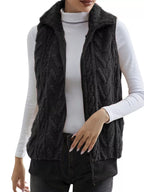 Full Size Cozy Faux Fur Zip-up Vest Coat Plus (11)