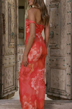 Floral Print One-shoulder Ruched Maxi Dress (23)