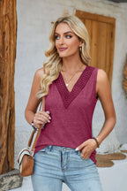 Lace Detail V-neck Tank (34)
