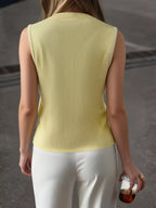 Sleeveless Button-down Knit Vest (14)