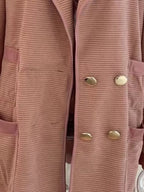 Texture Knit Double-breasted Blazer (5)