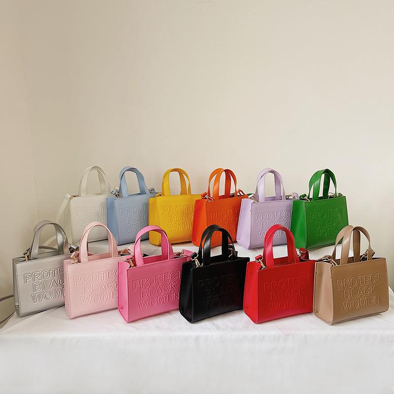 Casual Embossed Candy-colored Shoulder Messenger Bag photo 4