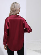 Collared Neck Buttoned Long Sleeve Shirt (12)