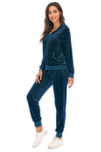 Zip-up Hooded Jacket Pants Set (18)