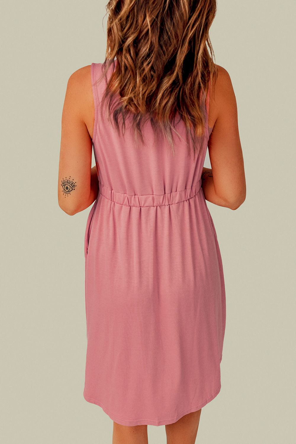 Sleeveless Button Down Mini Magic Dress (13)