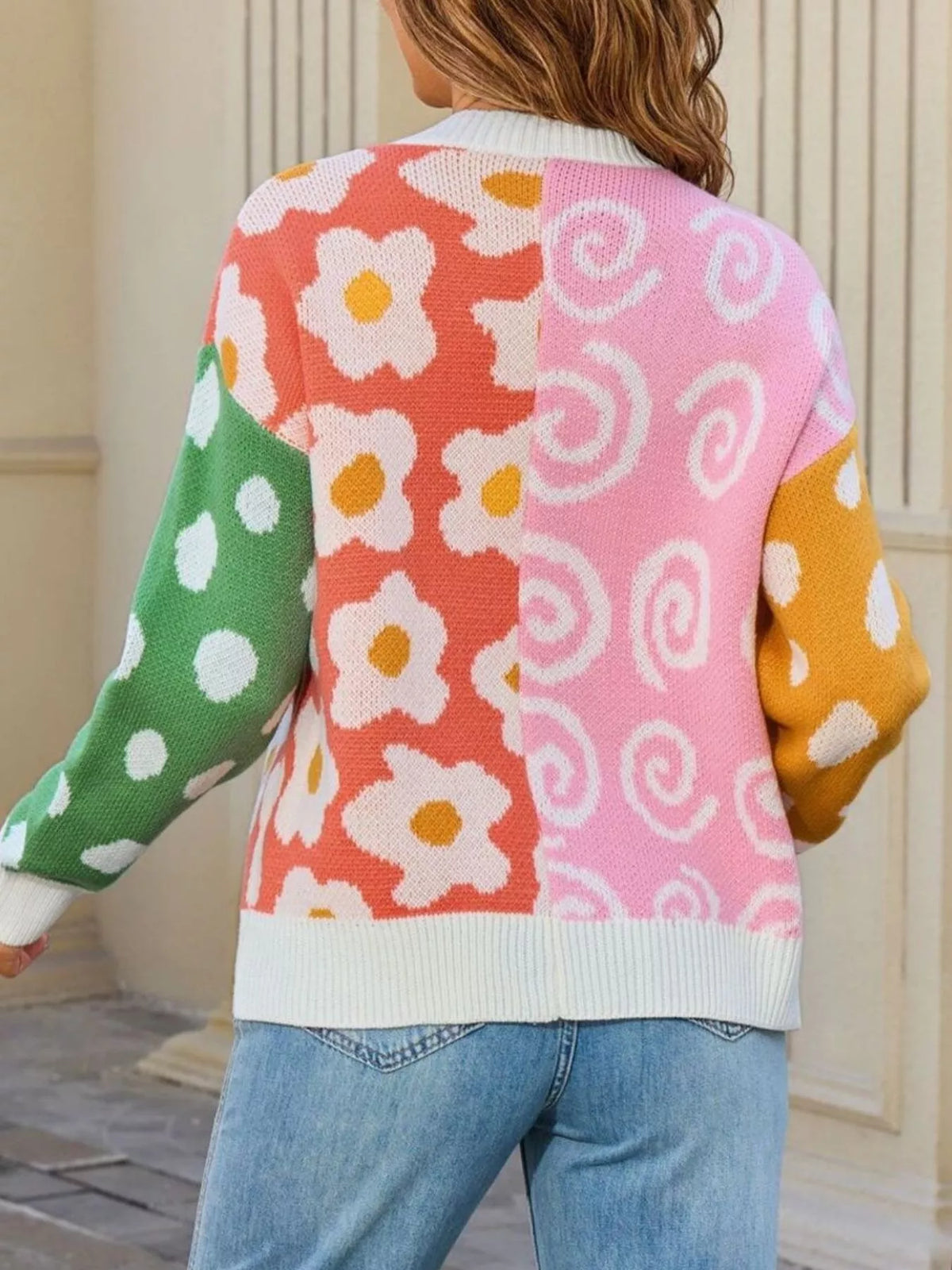 Colorful Open Front Cardigan (4)