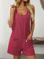 Texture Adjustable Strap Overalls Pockets (10)