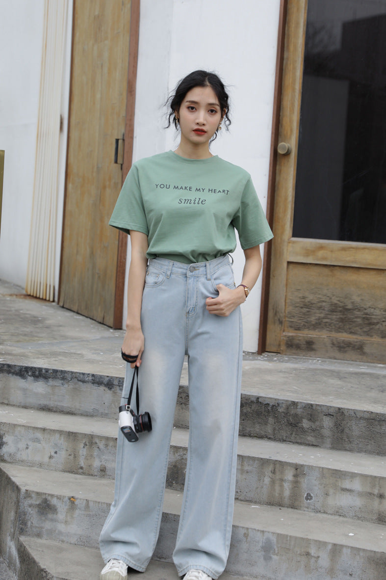 Letter Printed T-shirt White photo 1