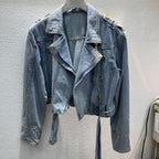 Button Denim Loose Top photo 4