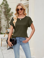 Round Neck Short Sleeve T-shirt (15)