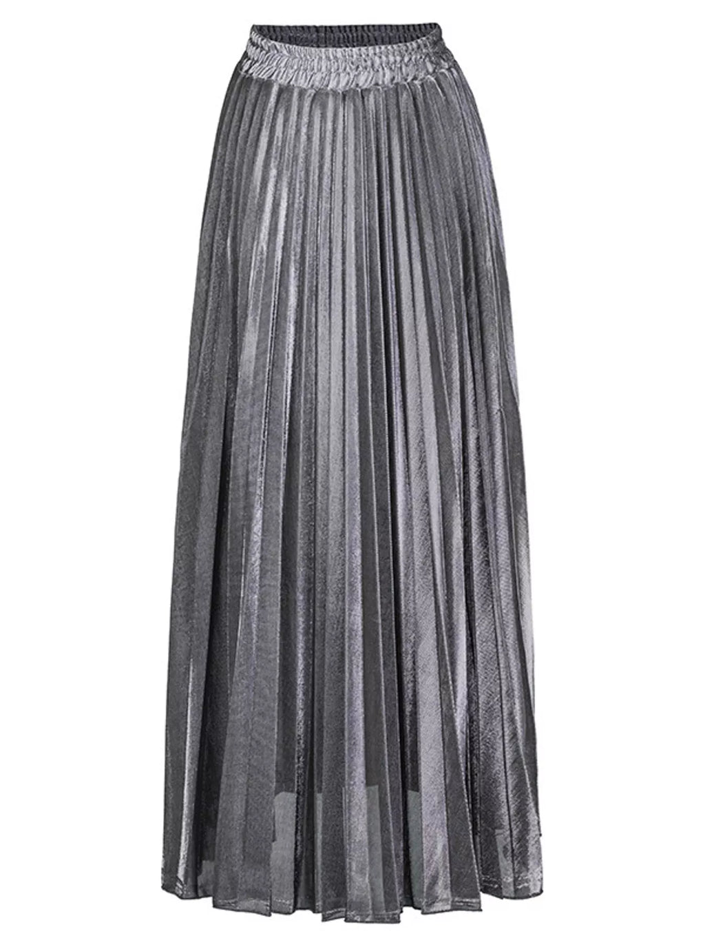 High-waisted Pleated Maxi Skirt (9)