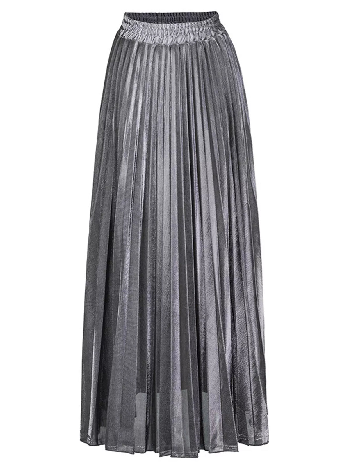 High-waisted Pleated Maxi Skirt (9)