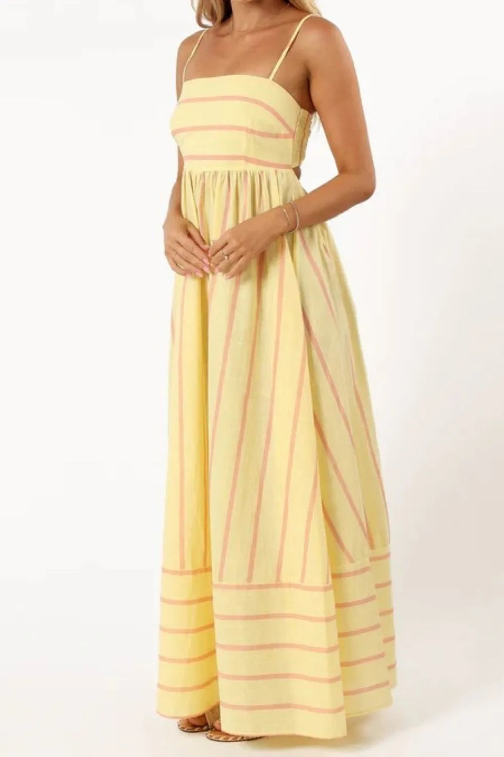 Striped Square Neck Cami Dress (20)