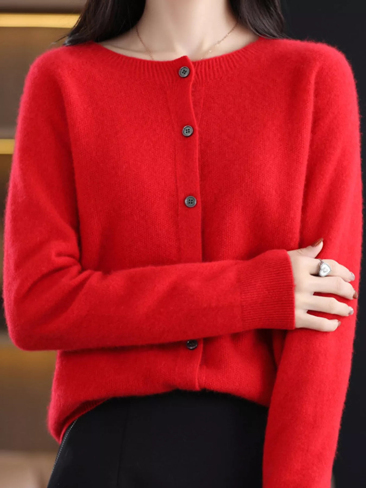Button-down Long Sleeve Cardigan (60)