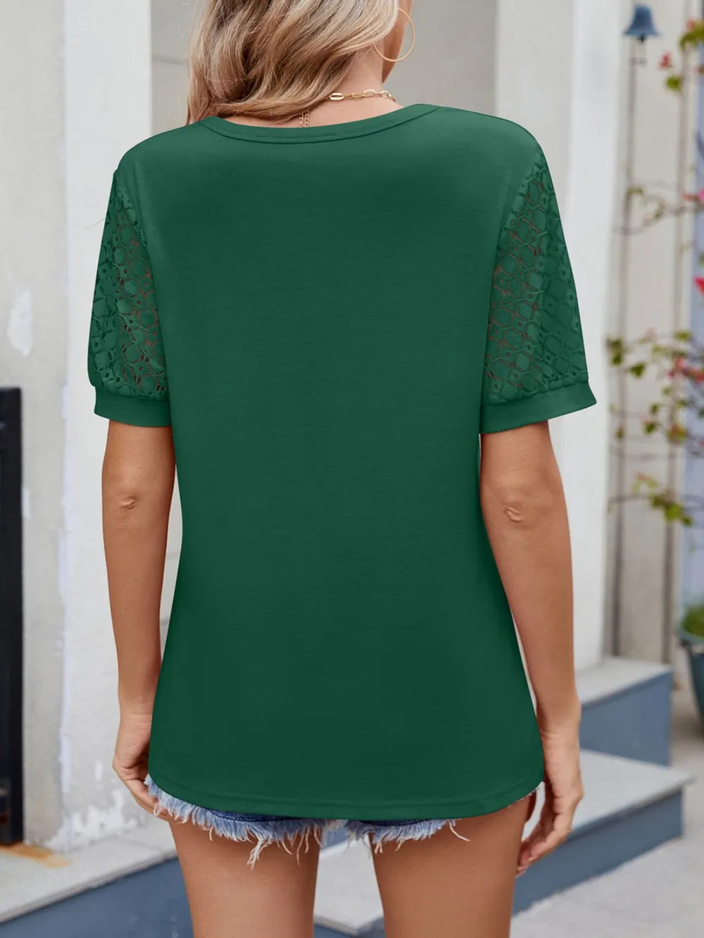 Lace Short Sleeve T-shirt (30)