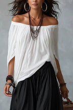 Full Size Off-shoulder Top Wide-leg Pants Set Plus (5)