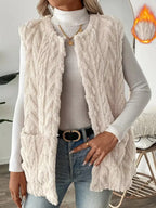 Sherpa Open Front Vest Coat (8)