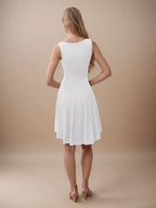 High-low Round Neck Sleeveless Mini Dress (9)