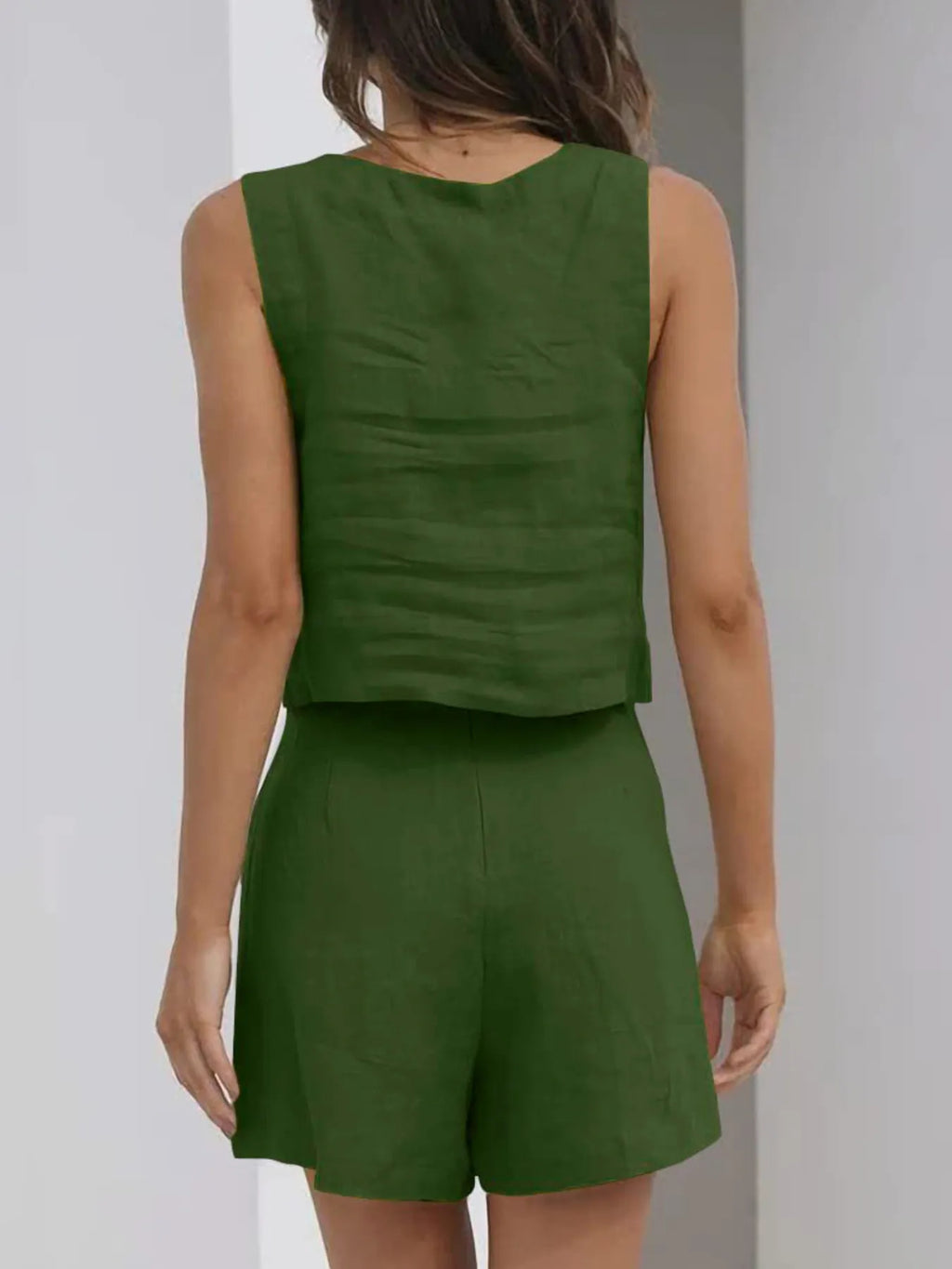 Square Neck Tank Shorts Set (19)