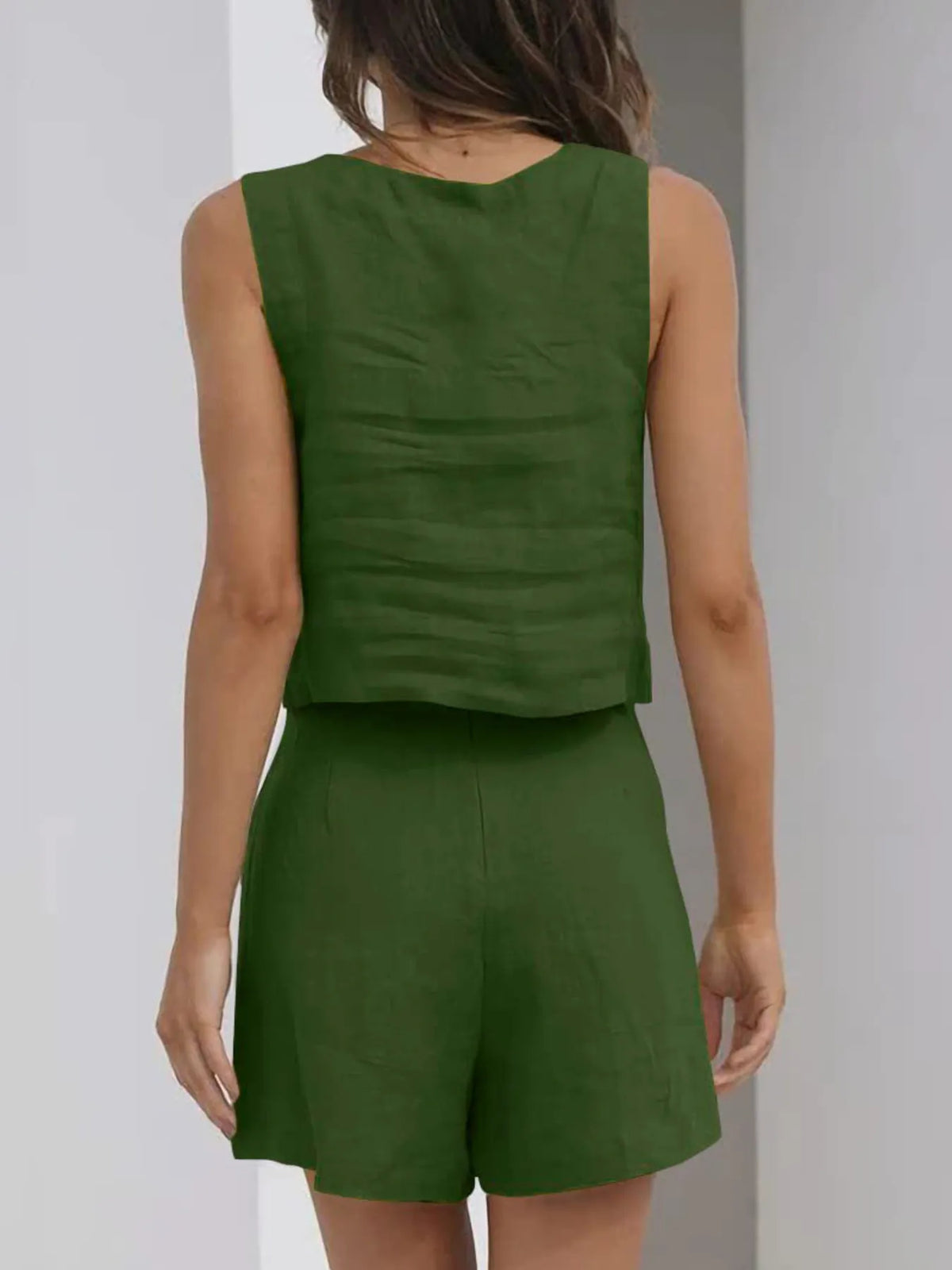 Square Neck Tank Shorts Set (19)
