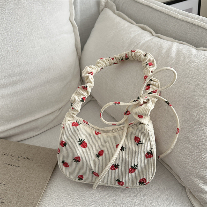 Casual Small Square Bag Corduroy Versatile Commuter Shoulder photo 4