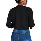 Solid Color Slit Bomber Jacket photo 7