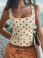 Polka Dot Scoop Neck Tank (4)