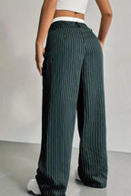 High-waisted Pinstripe Wide-leg Pants (4)