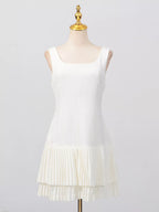 Square Neck Pleated Mini Dress (6)