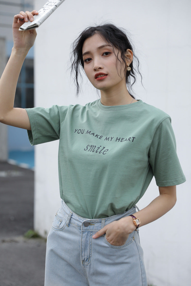 Letter Printed T-shirt White photo 11