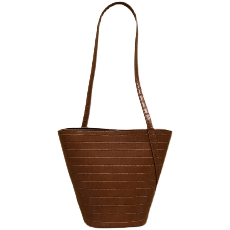 Stone Pattern Commuter Shoulder Bag Portable Bucket photo 1