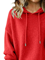 Drawstring Long Sleeve Hooded Sweater (26)