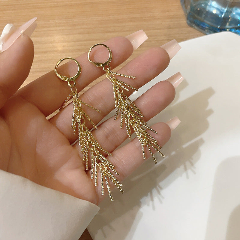 All-matching Silver Tassel Earrings photo 5
