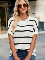 Striped Oversized Casual Sweater Relaxed Fit (9)