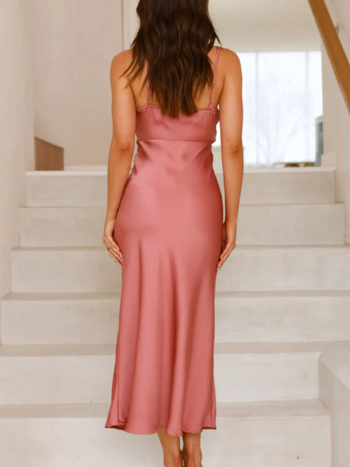 Satin Asymmetrical Midi Dress (5)