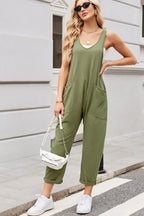 V-neck Wide Strap Overalls (8)