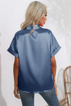 Collared Neck Short Sleeve Shirt (13)