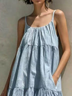 Tiered Scoop Neck Maxi Dress (5)
