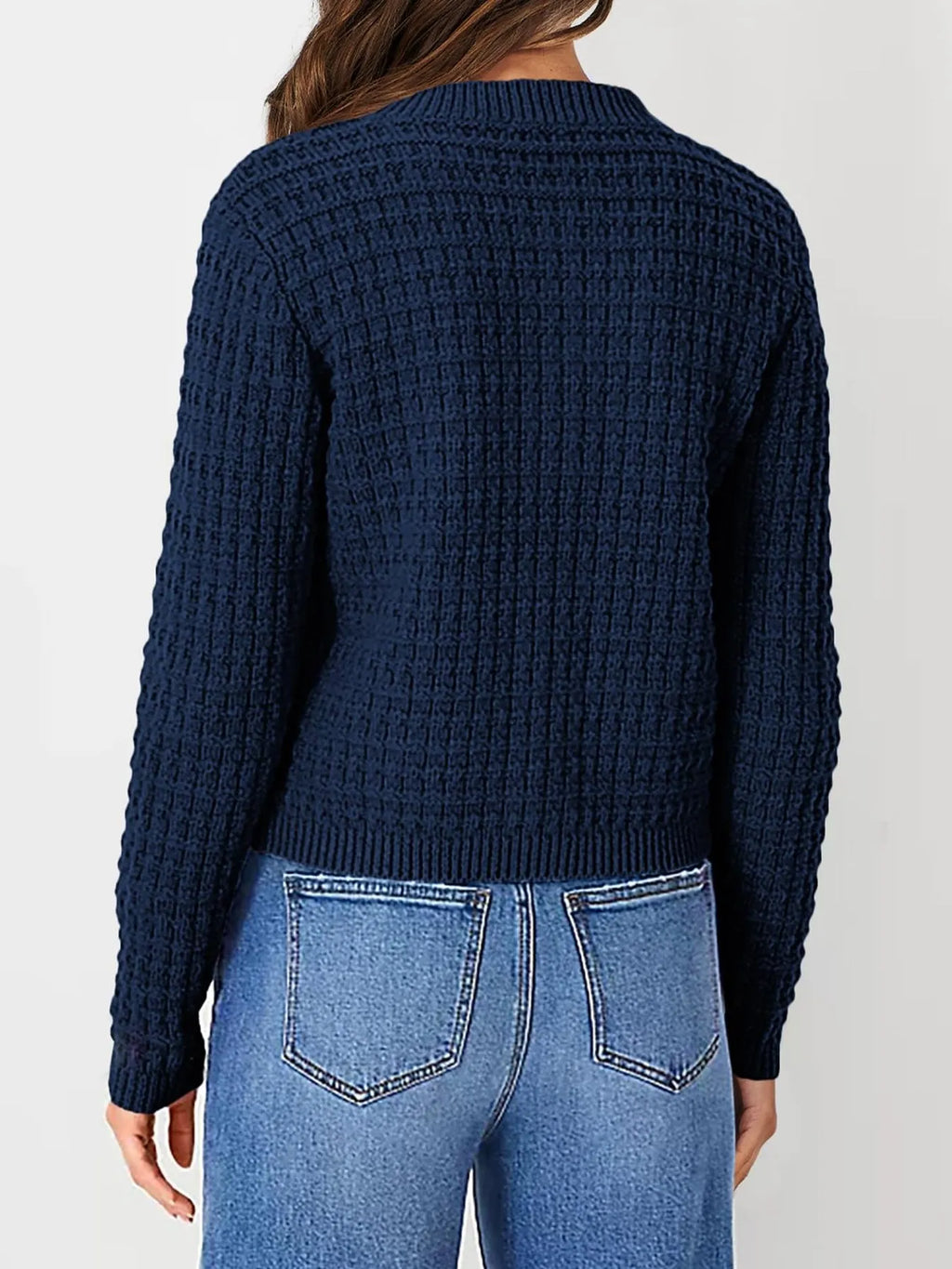 Textured Knit Button-front Cardigan (25)