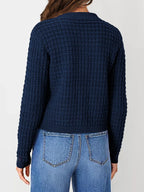 Textured Knit Button-front Cardigan (25)