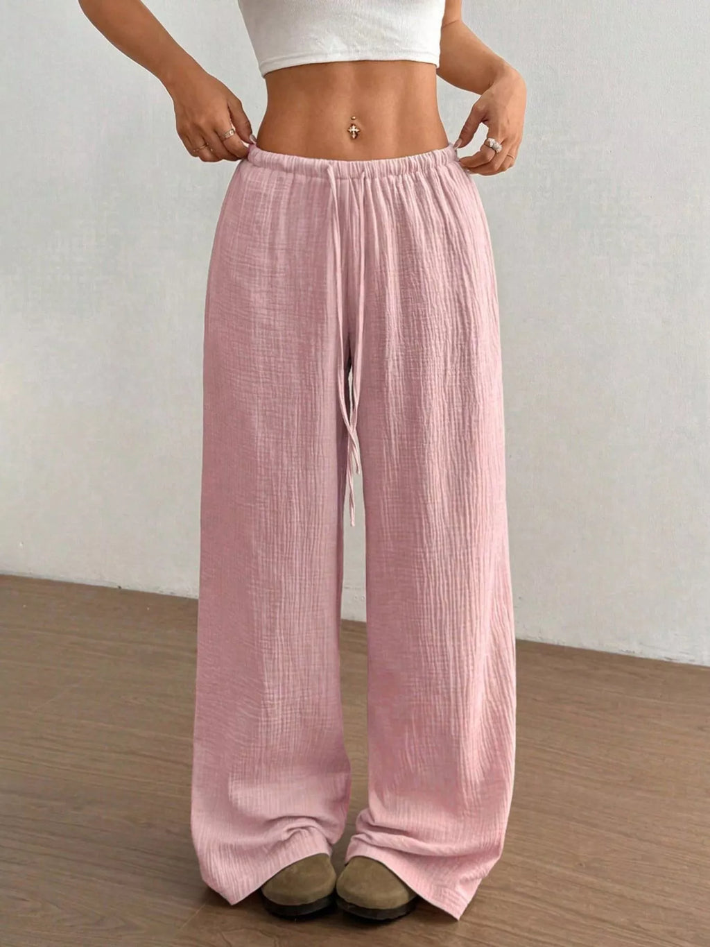Wide-leg Drawstring Pants (14)