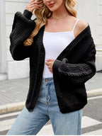 Cable Knit Button-up Cardigan (10)