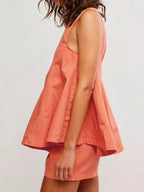 Sleeveless Top Shorts Denim Set (8)
