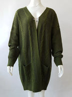 Chunky Knit Open Front Cardigan (4)